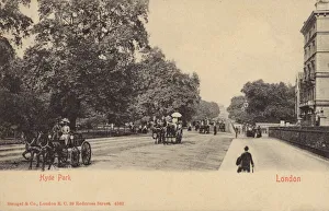 Park Lane Gallery: Hyde Park, London (b / w photo)