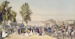 Hyde Park: near Grosvenor Gate, 1842 (litho) Hyde Park: near Grosvenor Gate, 1842 (litho)