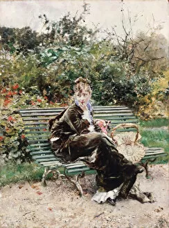 Hyde park (oil on canvas, 19th-20th century)