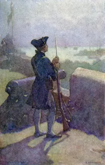 Founding Fathers Gallery: 'I regularly took my turn of duty there as a common soldier'(colour litho)