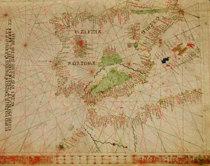 The Iberian Peninsula and the north coast of Africa, from a nautical atlas, 1520 The Iberian Peninsula and the north coast of Africa, from a nautical atlas, 1520