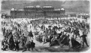 Ice skating on Belvedere Square in Vienna in 1864 Ice skating on Belvedere Square in Vienna in 1864