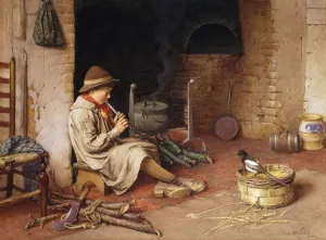 Idle Moments, (pencil and watercolour heightend with white) Idle Moments, (pencil and watercolour heightend with white)