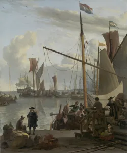 The IJ at Amsterdam, seen from the Mosselsteiger (Mussel Pier) 1673 (oil on canvas) The IJ at Amsterdam, seen from the Mosselsteiger (Mussel Pier) 1673 (oil on canvas)
