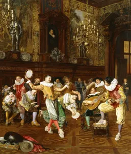 Clapping Gallery: Il Saltarello, (oil on canvas)