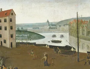 The Ile Notre-Dame (today known as Ile Saint-Louis), Paris, 1590-3 (oil on canvas) The Ile Notre-Dame (today known as Ile Saint-Louis), Paris, 1590-3 (oil on canvas)