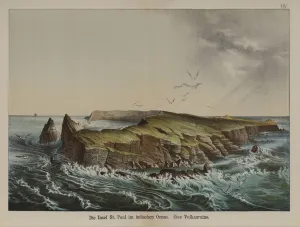 Ile Saint-Paul, volcanic island in the Indian Ocean (colour litho) Ile Saint-Paul, volcanic island in the Indian Ocean (colour litho)