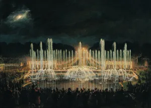 Illuminated Fountain Display in the Bassin de Neptune in Honour of Prince Francisco Illuminated Fountain Display in the Bassin de Neptune in Honour of Prince Francisco