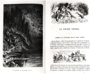 Two illustrated pages from Les Contes Drolatiques by Honore de Balzac Two illustrated pages from Les Contes Drolatiques by Honore de Balzac