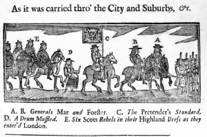 Illustration from An Account of the Whole Procession, pamphlet published 1717 Illustration from An Account of the Whole Procession, pamphlet published 1717