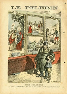Orthodox Jews Gallery: Illustration of Achille Lemot (1846-1909) in Le Pelerin, 1896-9-27 - Commercial School - Art