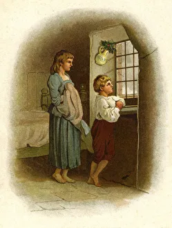 Illustration for The Coming Of Father Christmas (colour litho) Illustration for The Coming Of Father Christmas (colour litho)