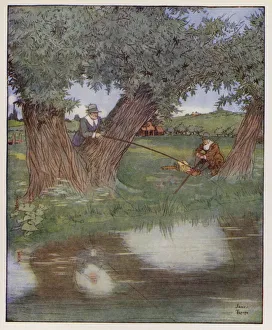 Illustration for The Compleat Angler by Izaak Walton Illustration for The Compleat Angler by Izaak Walton