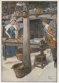 Illustration for The Compleat Angler by Izaak Walton Illustration for The Compleat Angler by Izaak Walton