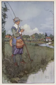 Illustration for The Compleat Angler by Izaak Walton Illustration for The Compleat Angler by Izaak Walton