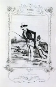 Illustration depicting rain by Henri Boutet 1895 (engraving) Illustration depicting rain by Henri Boutet 1895 (engraving)