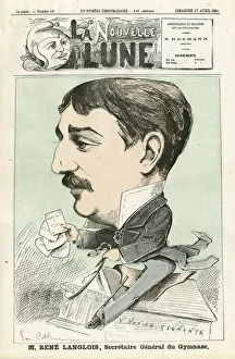 Illustration of Emile Courtet dit Cohl (1857-1938) for the Cover of La Nouvelle Lune, 1881-4-17 - Rene Langlois Illustration of Emile Courtet dit Cohl (1857-1938) for the Cover of La Nouvelle Lune, 1881-4-17 - Rene Langlois