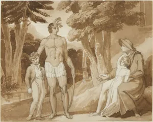 Illustration to Gertrude of Wyoming (ink & pencil on paper) Illustration to Gertrude of Wyoming (ink & pencil on paper)