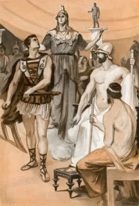Illustration for the Iliad by Homer (colour litho) Illustration for the Iliad by Homer (colour litho)