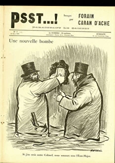 Orthodox Jews Gallery: Illustration by Jean-Louis Forain (1852-1931) in Psst...!, 1898-3-19 - A New Bomb - Antisemitism