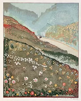 Illustration from Kim, by Rudyard Kipling, pub. 1930 (colour litho)