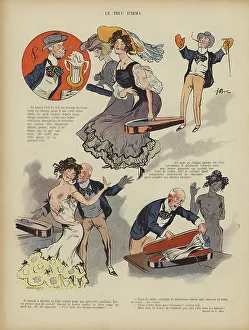 Corsica Gallery: Illustration for Le Rire (colour litho)