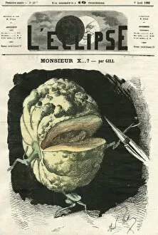 Illustration of Louis Alexandre Gosset de Guines dit Gill (1840-1885) for the Cover of L'Eclipse