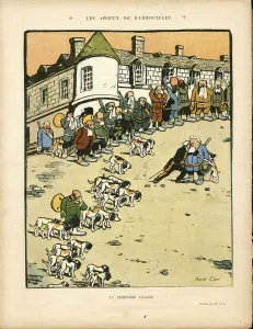 Illustration of Marcel Capy (1865-1941) in Le Rire, 22/02/13 - Les farewell de Illustration of Marcel Capy (1865-1941) in Le Rire, 22/02/13 - Les farewell de