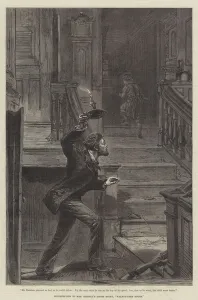 Illustration to Mrs Riddell's Ghost Story, 'Walnut-Tree House' (engraving) Illustration to Mrs Riddell's Ghost Story, 'Walnut-Tree House' (engraving)