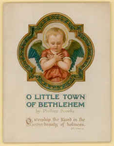 Illustration for O Little Town Of Bethlehem (chromolitho) Illustration for O Little Town Of Bethlehem (chromolitho)