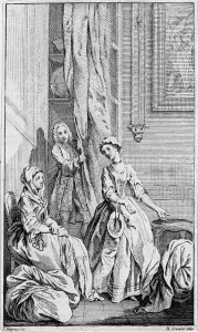 Illustration for Pamela, by Samuel Richardson, 1742 (engraving) Illustration for Pamela, by Samuel Richardson, 1742 (engraving)