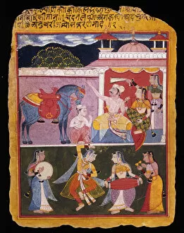 Early Seventeenth Century Gallery: An illustration to Rasikapriya of Keshav Das, early 17th century (gouache on paper)