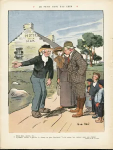 Illustration of Ricardo Flores (1878-1918) in Le Rire, 20/07/12 - The cheap little hole Illustration of Ricardo Flores (1878-1918) in Le Rire, 20/07/12 - The cheap little hole