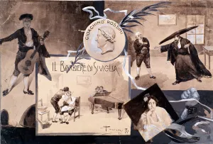 Illustrations for the opera The Barber of Seville, by Gioachino Rossini (litho) Illustrations for the opera The Barber of Seville, by Gioachino Rossini (litho)