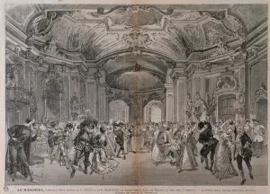 Illustrations for the opera Le Maschere by Pietro Mascagni for the performance at Illustrations for the opera Le Maschere by Pietro Mascagni for the performance at