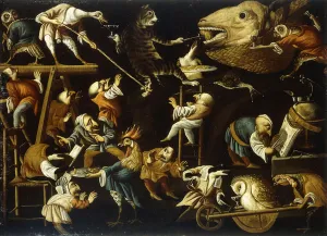 Imaginary Animals and Dwarfs Fighting, Drinking and Carousing (oil on canvas) Imaginary Animals and Dwarfs Fighting, Drinking and Carousing (oil on canvas)