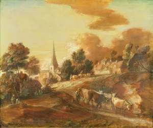 An Imaginary Wooded Village with Drovers and Cattle, c An Imaginary Wooded Village with Drovers and Cattle, c