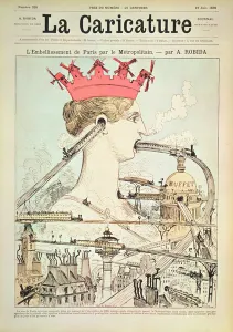 The Improvement to Paris by the Metro, from La Caricature, 19th June 1886 The Improvement to Paris by the Metro, from La Caricature, 19th June 1886