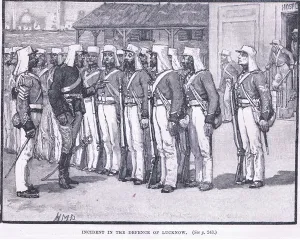 Incident in the defence of Lucknow 1857 AD (litho) Incident in the defence of Lucknow 1857 AD (litho)