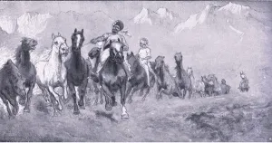 Indian coolies taking remounts to Stellens bosch, from After Pretoria Indian coolies taking remounts to Stellens bosch, from After Pretoria