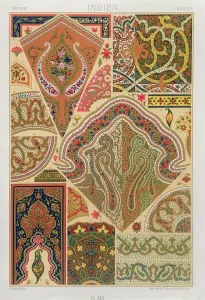 Indian Decoration, plate XIX from Polychrome Ornament, engraved by F Indian Decoration, plate XIX from Polychrome Ornament, engraved by F