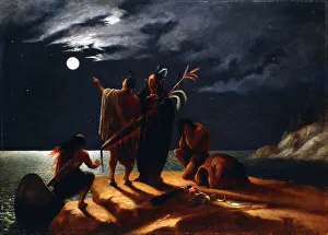 Indians Experiencing a Lunar Eclipse, c.1848-50 (oil on canvas) Indians Experiencing a Lunar Eclipse, c.1848-50 (oil on canvas)