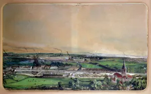 Industrial landscape in the Blanzy coal field, Saone-et-Loire, c.1860 (w/ on paper) Industrial landscape in the Blanzy coal field, Saone-et-Loire, c.1860 (w/ on paper)