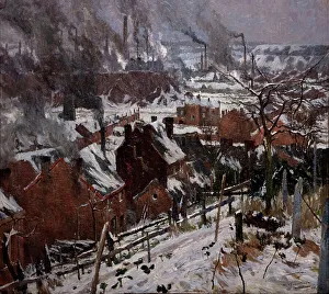 Industrial Landscape under the Snow, 1907 (oil on canvas)