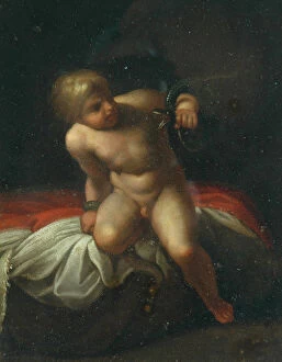 Roman God Gallery: The Infant Hercules (oil on copper)