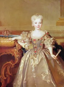 Infanta Maria Ana Victoria de Borbon, 1724 (oil on canvas) (detail of 38777) Infanta Maria Ana Victoria de Borbon, 1724 (oil on canvas) (detail of 38777)