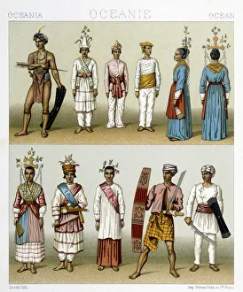 Inhabitants of the Celebes Islands in Indonesia. Illustration in '" Inhabitants of the Celebes Islands in Indonesia. Illustration in '"