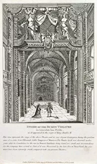 Maps Collection: Inside of the Dukes Theatre, London, engraved by Richard Sawyer, 1820 (engraving)