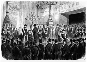 Rabbi Gallery: Installation of Lazard Isidor as Chief Rabbi of France in 1867 at the Synagogue of the Rue