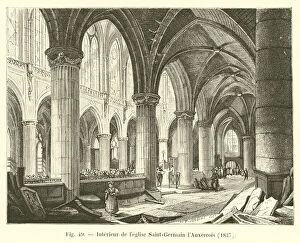 Saint Germain Gallery: Interieur de l eglise Saint-Germain l Auxerrois, 1837 (engraving)